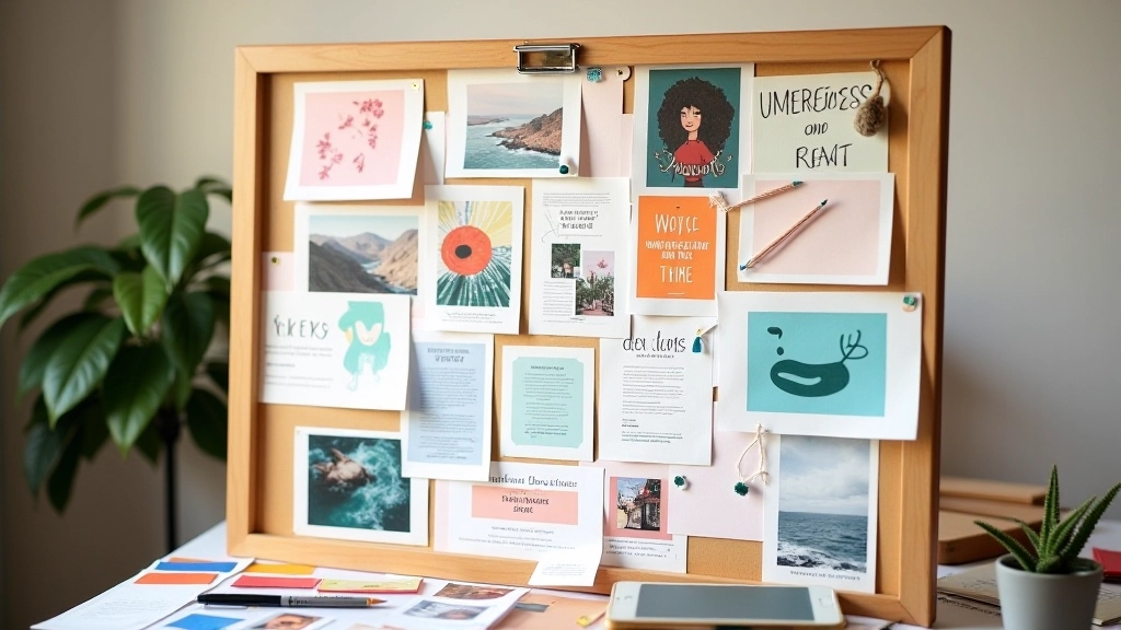 Vision board in creazione