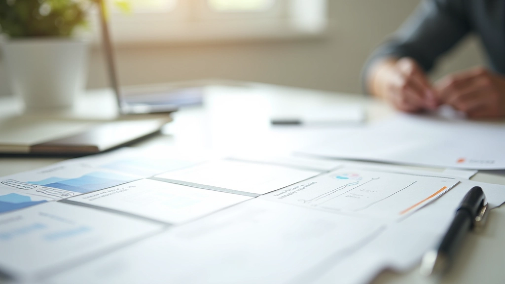 Metodologia di pianificazione della vita con diagrammi e strutture organizzative su tavolo di lavoro