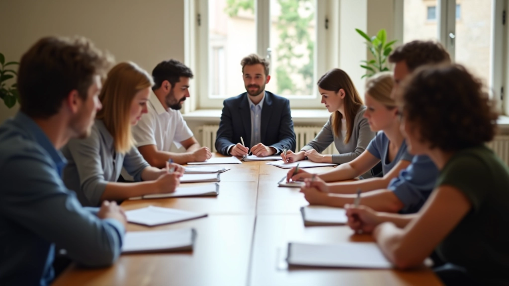 Partecipanti al workshop SMART objectives in una sala riunioni